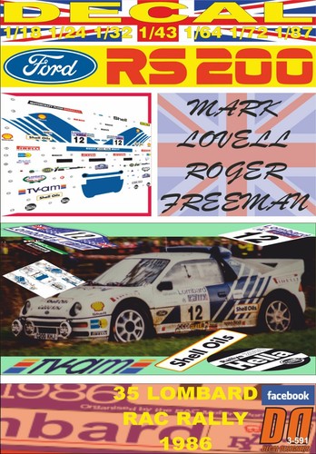 Decal ford rs200 - ford,