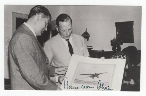 Hans von ohain signed photo - von, /