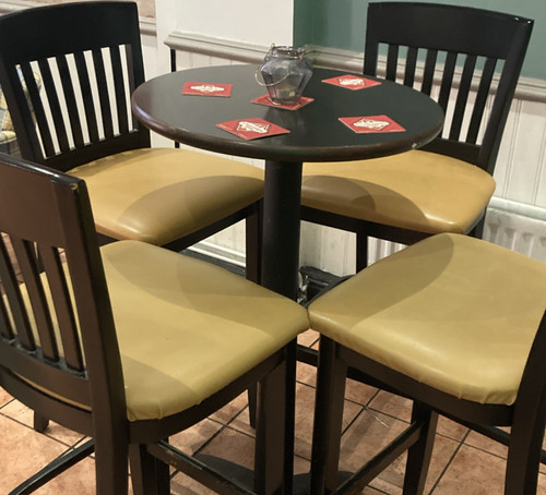 Round dining table - set, with