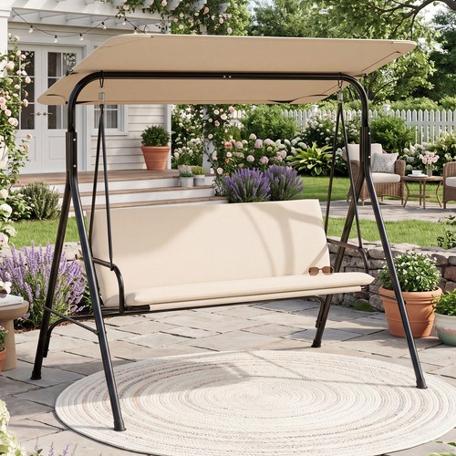 Seat outdoor patio swing - 3-seat,