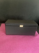 Dulwich Designs Black Leather 3-Piece Watch Box