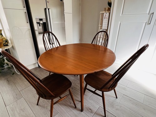 Round vintage ercol dropleaf - vintage,