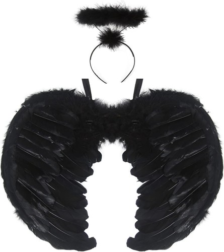 Womens black angel wings and - womens,