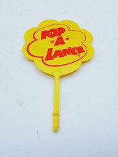 Vintage Chupa Chups Pop-A-Lance Lollipop Store Display Double-sided Topper 8"