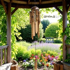 Large Bamboo Windchime Burnt