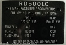 YAMAHA RD500LC RZV500 TYRE