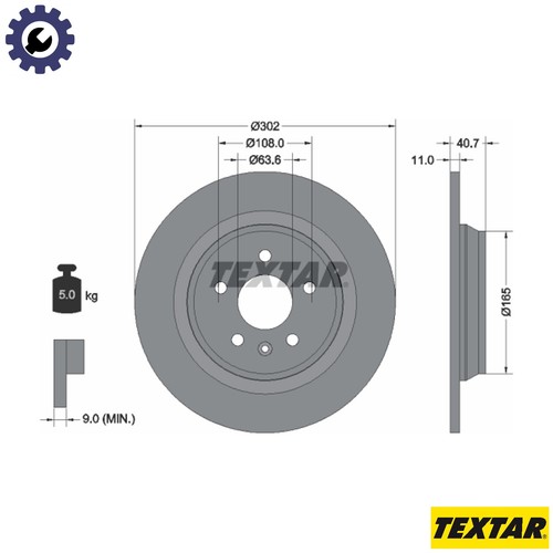 Brake disc 92162900 for - 2x,