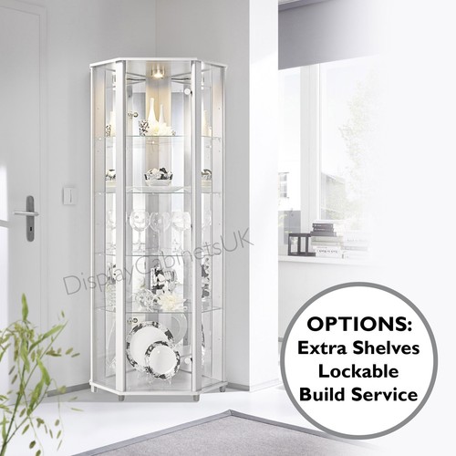 White home corner glass - white,