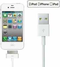 Genuine CE USB Charger Cable Lead For Apple IPhone 4 4S 3G 3GS IPad IPod White