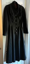 Vintage 1940s Dellbury Model grey button ladies long pure Worsted coat