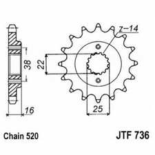 Sprocket JT 736 Z13 Ducati 998