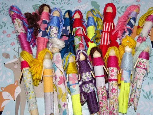 Handmade assorted dolly peg - dolly,