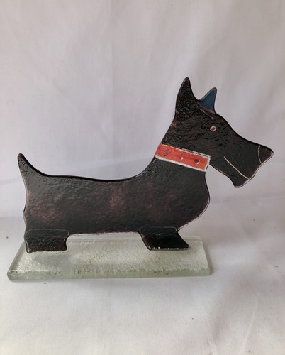 Handmade art glass westie - handmade,