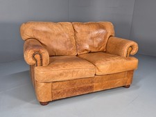 Leather Two Seat Cottage Settee Vintage Danish Quality 1990s  EB10637 M2SS