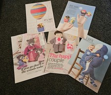 3. Magazine Knitting Patterns Pack of 5 - Whale, Pirates, Bride, Groom, Bears +