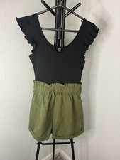 Shein Black & Khaki Playsuit