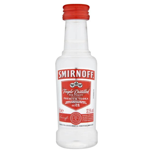 Smirnoff red label - label, 5cl
