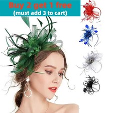 Feather Hair Fascinator Clip