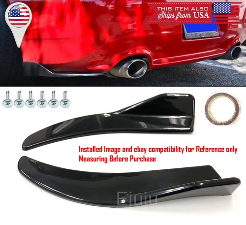 Pair curved black rear - black,