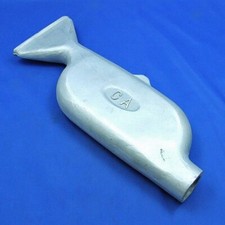 Cast Aluminium Exhaust silencer/fishtail: Brooklands Pattern, Cars or Motorbikes