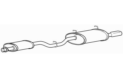 Quality rear exhaust - rear, silencer