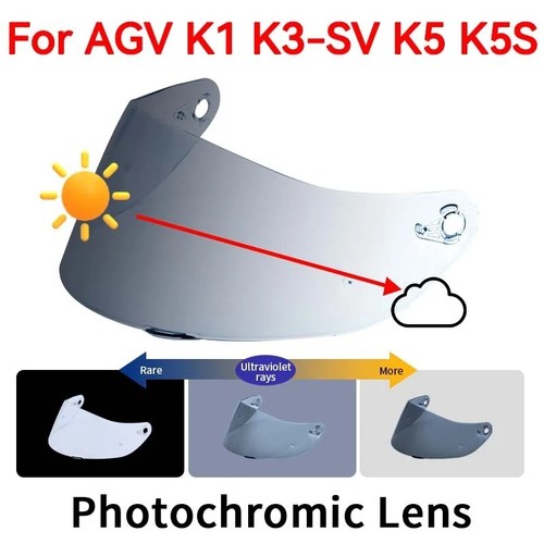 Photochromic visor for agv - visor,