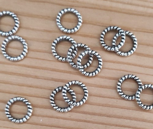 100x8mm twist rope closed ring - twist,