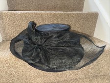 FORMAL HAT, CHURCH, ASCOT, RACES, WEDDING, BY HEADWORKS. BLACK Hat Stunning