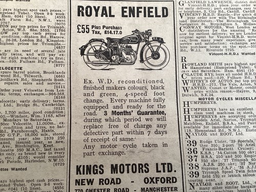 Royal enfield kings - enfield, ex