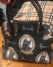 HARRODS  Westie Scottie Dog Black Tapestry Handbag SO CUTE ❤️