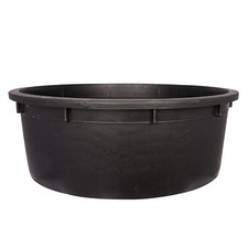 Large Round Black Rigid Tub