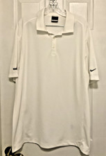 NIKE GOLF  NIKE FIT DRY MENS WHITE GOLF SHIRT SIZE XLARGE Cooper Patch On Sleeve