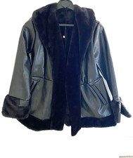 NEW Black Faux Leather - Fur