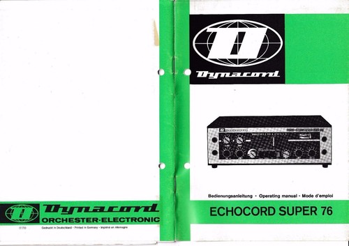 Dynacord echocord super - echocord,