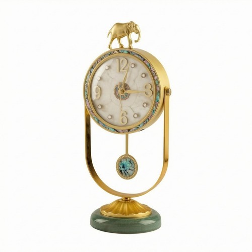 Ceramic elephant timepiece - ceramic,
