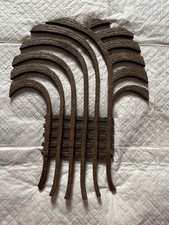 Vintage cast iron fire grate front or fireback ornament