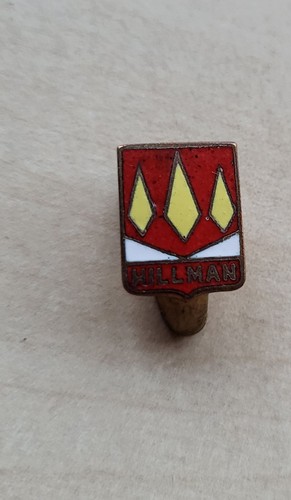 Vintage enamel hillman car - vintage,