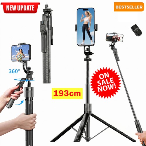 Selfie stick tripod 193cm - stick,