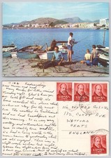 c38889  Puerto de Pollensa Mallorca Spain  postcard 1961 stamp
