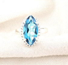 Swiss Blue Topaz Gemstone 925