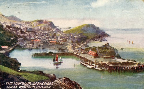 Gwr postcard coloured views - gwr,