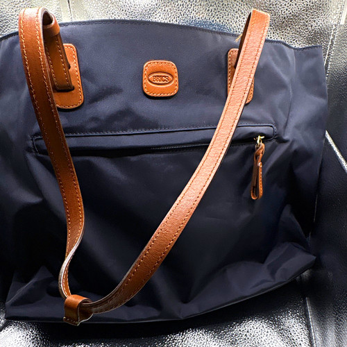 Bric navy laptop bag - laptop, zip