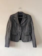 Next Grey Herringbone Linen