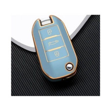 BlueGrey Car Key Case Peugeot