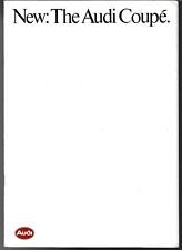Audi Coupe 1984-1985 UK Market Sales Brochure 1.8, 2.0 GT & 2.2 Quattro