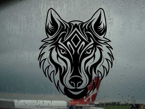 Wolf head sticker caravan - wolf,