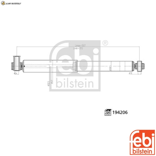 Shock absorber 194206 - shock, ford