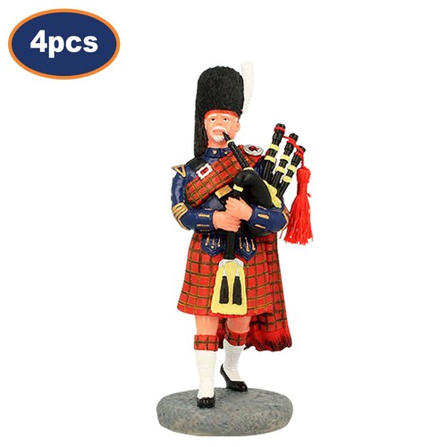 4pc set scottish piper - 4pc, resin