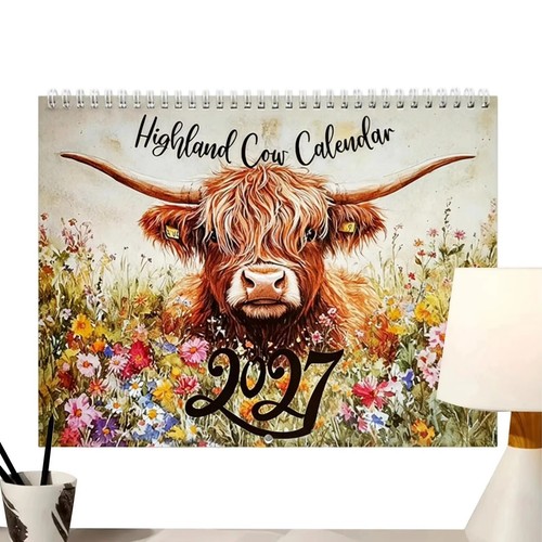 Highland cow calendar - cow,