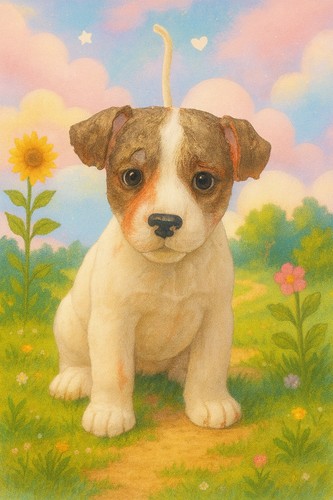 Jack russell dog candle - jack, candle-